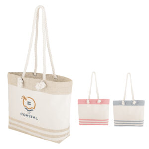Marlo 10 Oz. Recycled Cotton Tote Bag with Twist Rope Handles