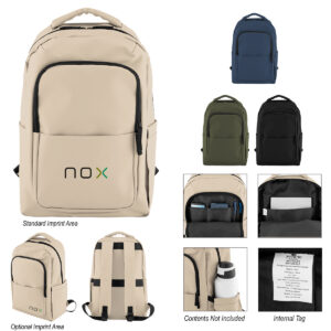 Hudson Leatherette Laptop Backpack