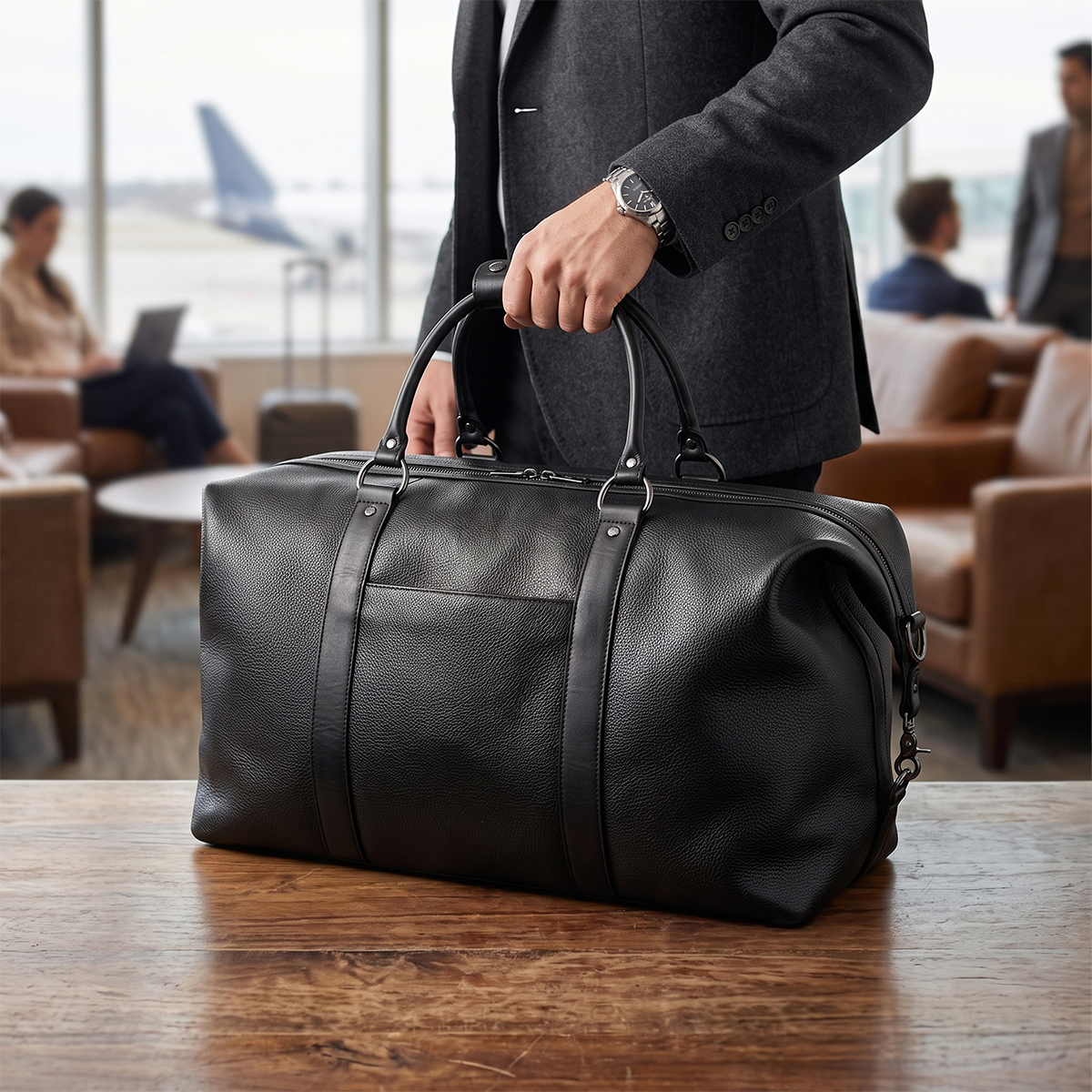Cutter & Buck® Leather Duffel Bag